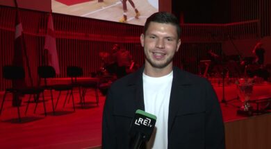 Вентспилс приветствует баскетболистов сборной Латвии!