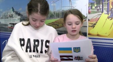 Bērni no Ukrainas nebaidās runāt latviski.